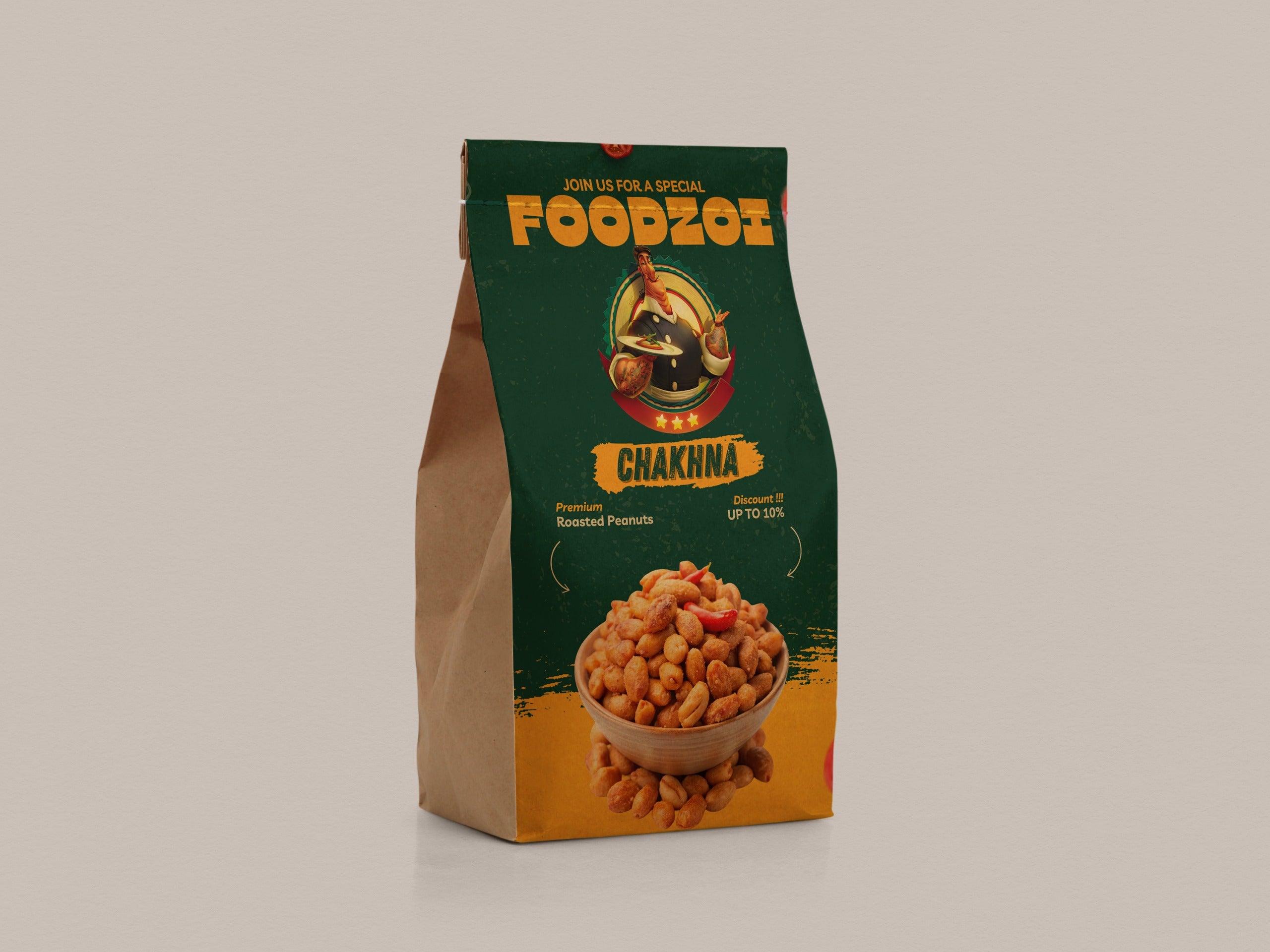 Roasted Peanuts | Chakhna | 500g | Foodozi Snacks